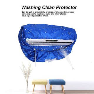 Blue Air Conditioner Waterproof Cleaning Cover Dust Washing Clean Protector Bag (2)