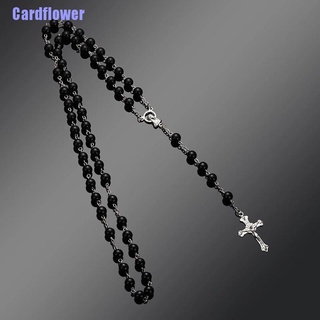 [Cardflower] 2020 New Fashion Handmade Catholic Rosary Cross Religious Pendants Necklace