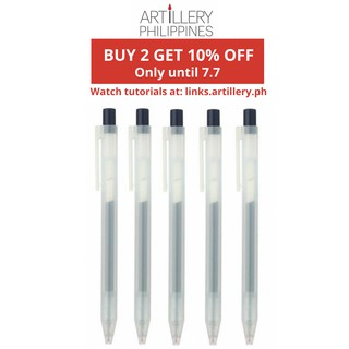 100% Original Authentic Muji Smooth Gel Ink Ballpoint Pen Knock and Cap Type 0.38mm 0.5mm From Japan