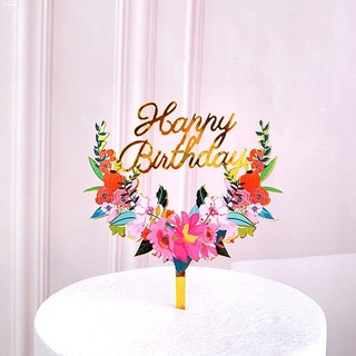 ACRYLIC CAKE TOPPER◘♗❖Happy Birthday Cake Topper Acrylic Letter Cake Toppers Party Supplies