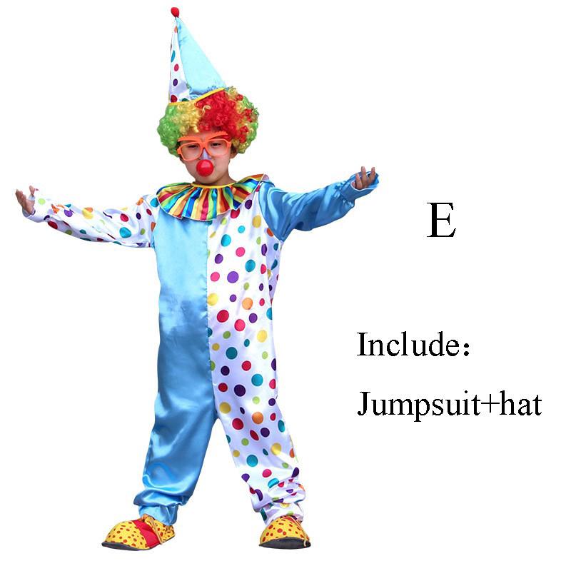 Halloween clown costume stage Boys kids dress clown suit (6)