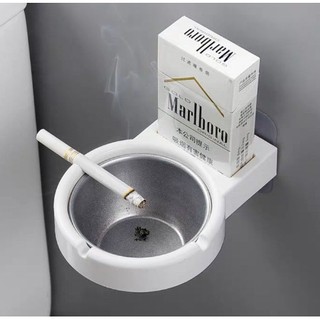 hot sale Removable Stainless Steel Wall Mounted Ashtray Nail Free for Bathroom Toilet Hallway
