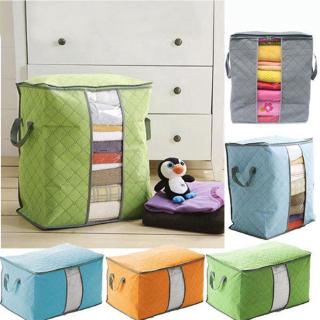 Foldable Non-woven Quilt Storage Bag/Clothes Quilt Blanket Zipper Storage Bag/Quilt Storage Box/Organizer Box Closet Wardrobe Organizer