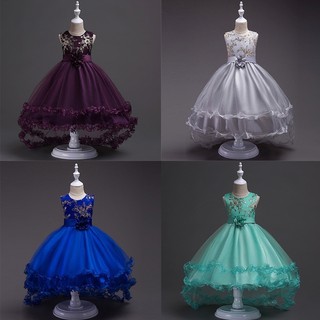 Princess Wedding Party Kids Girls Costume Baby Girls Clothes (3)