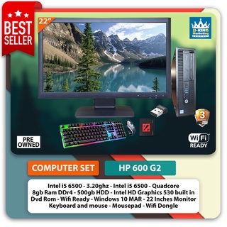 Computer Set / Intel i5 6500/ 8gb Ram / 500gb HDD / 22 Inches Monitor / Keyboard and mouse / Wifi