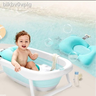 baby✥♞✈Portable Folding Baby Bath Tub Silicon Anti-Slip Bottom Bathtub Silicon Foldable Baby Bathtub