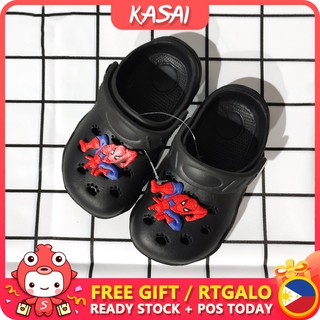 KASAI Crocs Sandal Soft Cute Kids Style Sandals Toddler Sandals Spiderman Boys Sandals for Kids Shoe