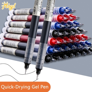 [Ready Stock] 0.5mm Black/Red/Blue Straight Liquid Quick-Drying Gel Pen Office Signature Pen