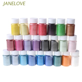 JLOVE 24 Colors Pearlescent Natural Mica Mineral Powder Epoxy Resin Dye Pearl Pigment