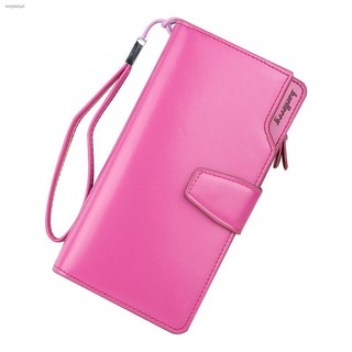 ⊙Korean version of the new casual multi-function women s wallet long zipper buckle clutch bag female multicolor