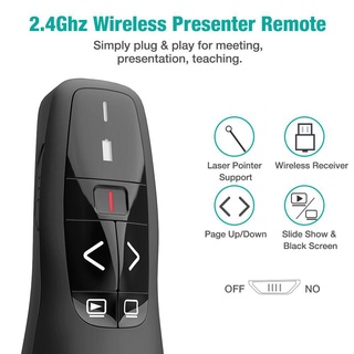 【spot good】 □✆Wireless Presenter Red Laser Pointer Remote Control Presentation PPT R400 OEM with box