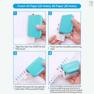 ۞fast shipping KW-trio 6-Hole Paper Punch Handheld Metal Hole Puncher 5 Sheet Capacity 6mm for A4 A5 (7)
