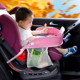 Universal Baby Car Seat Tray Plates Table Cartoon Shelves Drink Holder Organizer Storage Tablet Cup