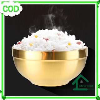 304 Stainless Steel Gold Bowl Thickened Double Layer Heat Insulation Kitchen Cooking Tools