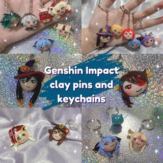 Genshin Impact Customized Clay Brooch Pins/Keychains