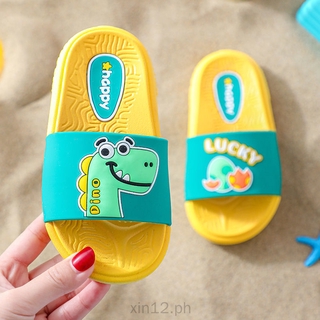 Cartoon summer children's slippers - children's home non-slip platform slippers - bathroom bath boy and girl slippers - parent-child beach baby slippers