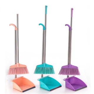 AKT Set Broom with Dust pan Assorted Color Cleaning Materials (1)
