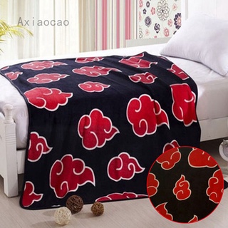 ♈۩✕Axiaocao .ph (60X48Inch) Naruto Xiao Red Cloud Coral Fleece Blanket Soft Air Conditioning Warm Pl