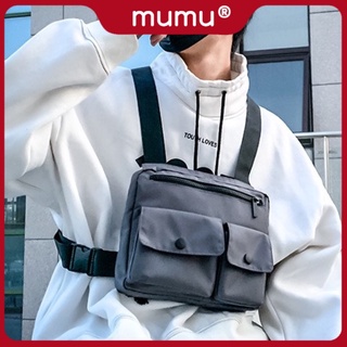 bags♞❏Mumu #7055 Fashion Chest Rig Hip Hop Streetwear Functional Chest Bag Unisex Tactical Bags