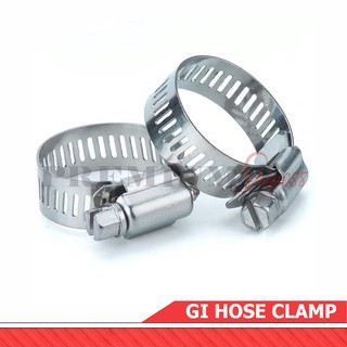 Galvanized Hose Clamp GI 3/8 1/2 5/8 3/4 7/8 1 2 3 4 5