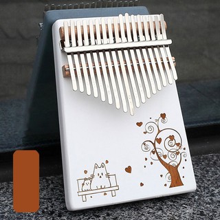 17 Key Wooden Kalimba Thumb Piano with Accessories Finger Instrument Without Hole Type【sale】