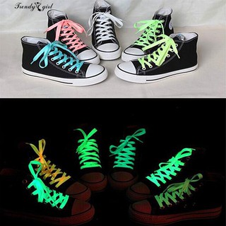 Nice!!! 100cm One Pair Sneaker Sport Shoes Lace Polyester Neon Color Luminous Shoelaces