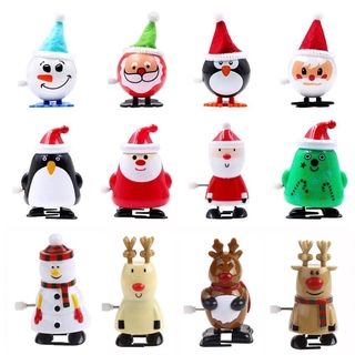 Children Funny Winding Clockwork Walking Santa Claus Elk Penguin Snow Man Christmas Gifts Toys