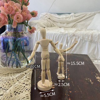 ❦◊Puppet Ornament Hand Wooden Puppet High Joint Human Model Ornaments Table Decor