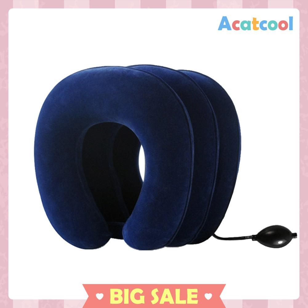 Air Inflatable Pillow Cervical Neck Head Pain Traction Support (sapphire) ph