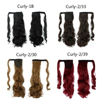 Real Thick Clip In As Human Hair Extensions Pony Tail Wrap On Ponytail Long (2)