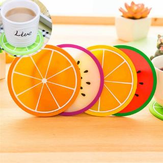 Cup Coaster Summer Fruit Shape Silicone Cup Mat Anti-Slip Thermal Insulation Pad