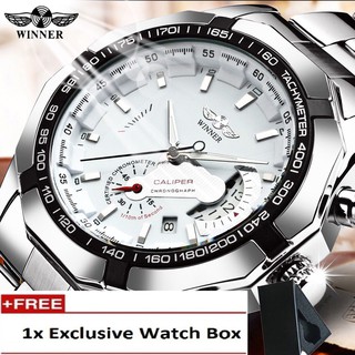 Winner Mens Hollow Engraving Automatic Skeleton Stainless