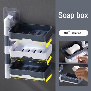 Travel Soap Dish Box Holder Container Soap Box case LargeThree-layer soap box
