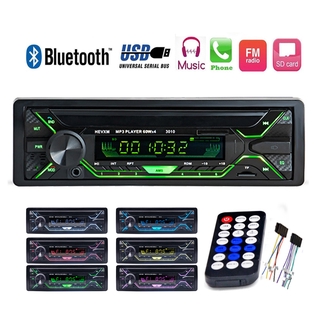 Colorful 12V Bluetooth Car Radio Player Stereo FM MP3 Audio USB SD MMC AUX