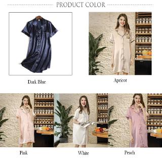 UNLIMON Womens Stain Sleepwear Short Sleeve Nightdress (2)
