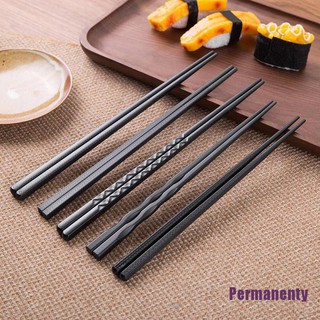 Permanenty*1 Pair Japanese Chopsticks Alloy Non-Slip Sushi Chop Sticks Set Chinese Gift
