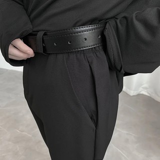 【M-3XL】Men's straight Korean fashion casual black plain pants for men wide leg ankle pants formal pants mens slacks office party pants (7)