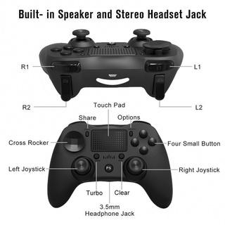 【YLW】Wireless Game Controller Dual Vibration Easy Grip Gamepad Upgraded Joystick Gamepad Multiple Trigger Vibration For PS4 (6)