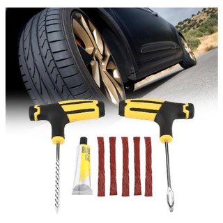 NEW Complete Set Tubeless Tire Flat Repair Tool Kit Fit For