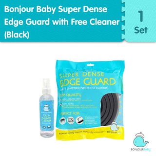 Bonjour Baby Super Dense Edge Guard (Black) with Free Bonjour Baby Toy & Playmat Cleaner