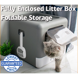 ⭐Free gift ⭐Easy to install, easy to carry ✅ Cat litter box, big cat litter box with cover (1)