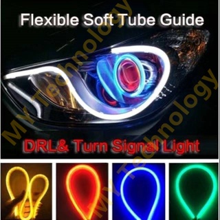 30Cm 60Cm Car LED Light guide strip 12V Auto DRL Motorcycle trun LED55 (1)