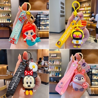 ❤️Cartoon Key Button Cute Epoxy Doll Key Chain Ring Couple Automobile Hanging Ornament Bag Ornament Gifts