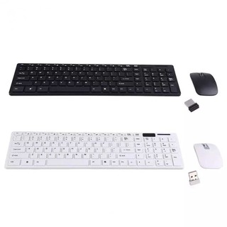 ღtimshaina* K06 Ultra Slim USB Wireless Keyboard and Mouse set for laptop smart tv