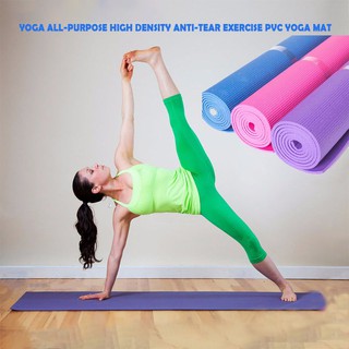 Yoga All-Purpose 4mm Extra Thick High Density Anti-Tear Exercise PVC Yoga Mat