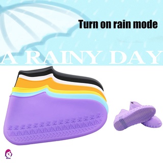 rain shoe✼▼◘♦♦ 1 Pair Silicone Overshoes Reusable Waterproof Shoes Covers Rain Boots Non-slip Wear-R