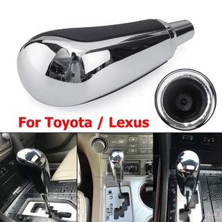 [hot]AT Car Chrome Gear Shift Knob Lever Shifter Handle Stick for Toyota Corolla Yaris RAV4 Camry Fo