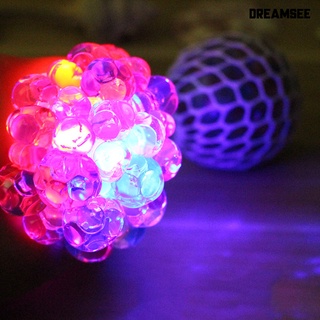 DreamSee Funny Glowing Squishy Grape Squeeze Ball Mesh Stress Relief Toy for Kids Adult