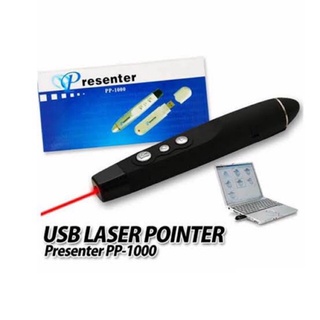Mahusay na kalidad at mababang presyo PP-1000 Wireless Presenter PPT Laser Pointer (Black)