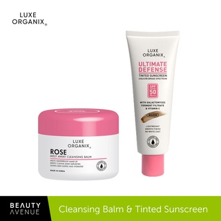 Luxe Organix Ultimate Defense Tinted Sunblock SPF50 UVA/UVB++ Warm + Luxe Organix Cleansing Balm 50g